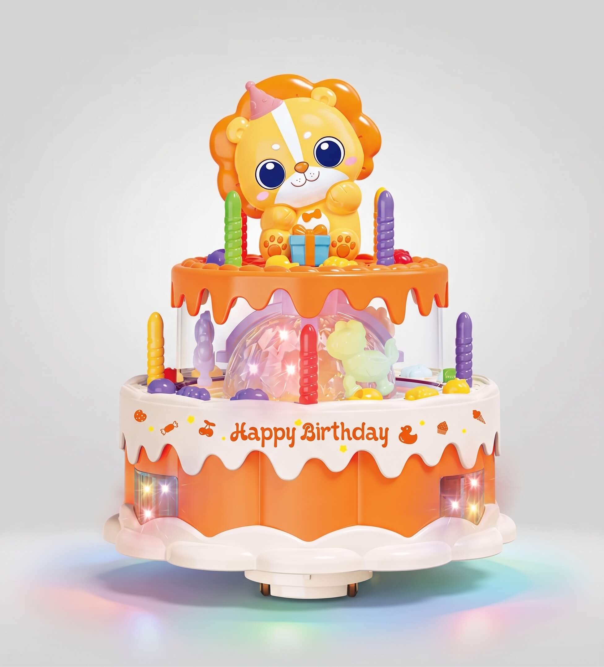 Bolo de Aniversário - Leão - Brinquedo com Som e Luz